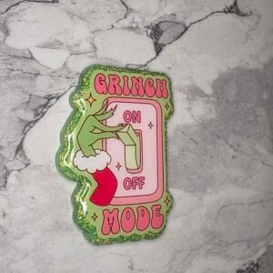 Grinch mode on- light green glitter