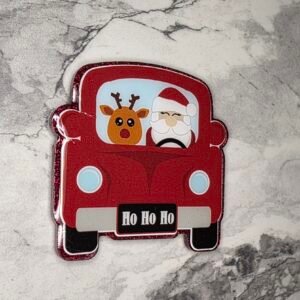 Red truck white santa