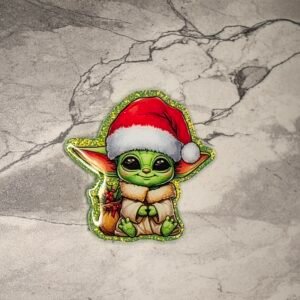 Yoda- light green glitter