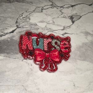 Christmas "Nurse" red glitter